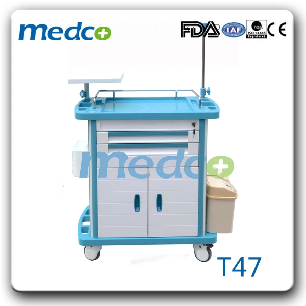 Instrument médical en acier inoxydable de l'hôpital Urgence Patient Trolley