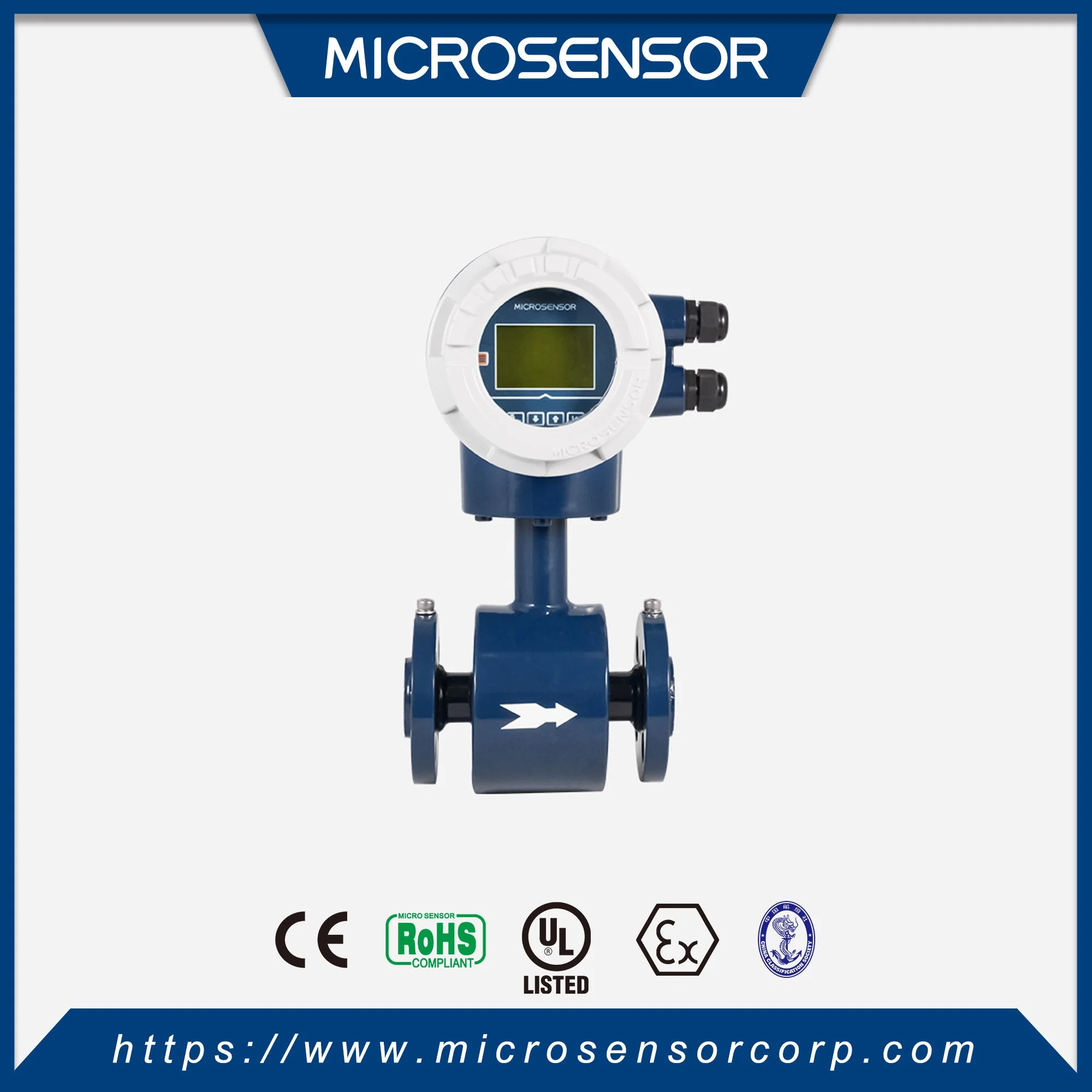 Microsensor Flowmeter Accurate High Stability Flow Measurement Water Treatment Electromagnetic Flow Meter MFE600E