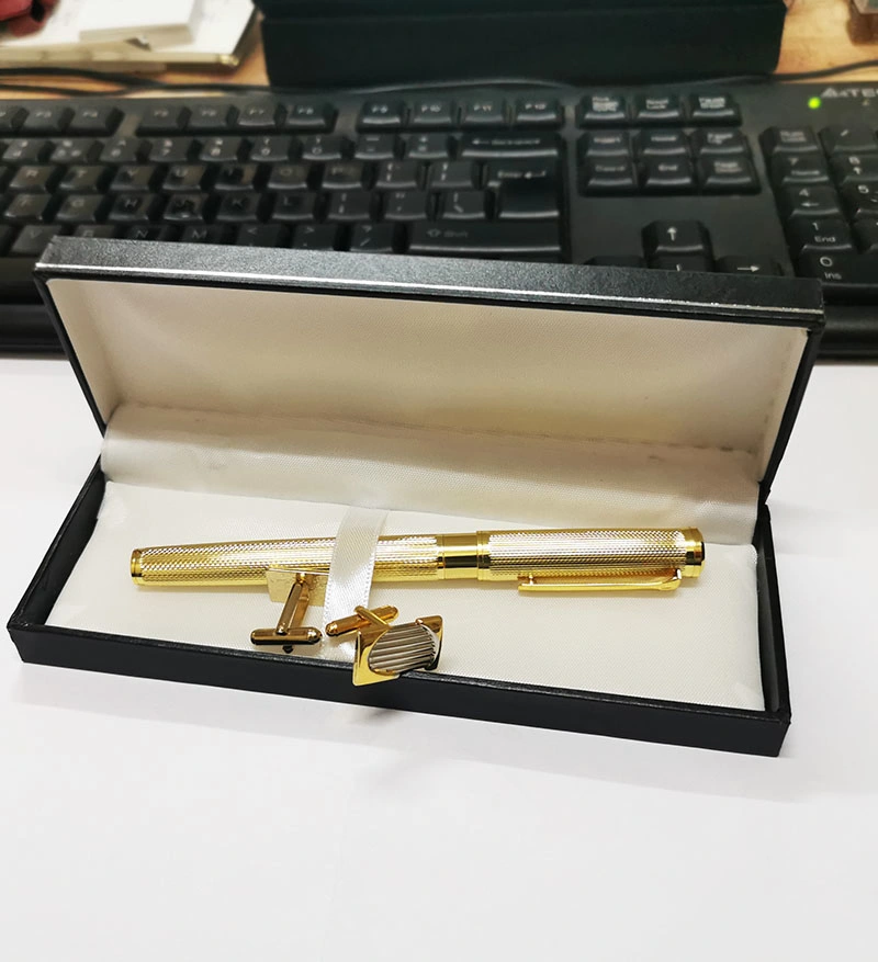 Customized Luxury Corporate Gift Set Executive Gel Pen and DIY Cufflinks