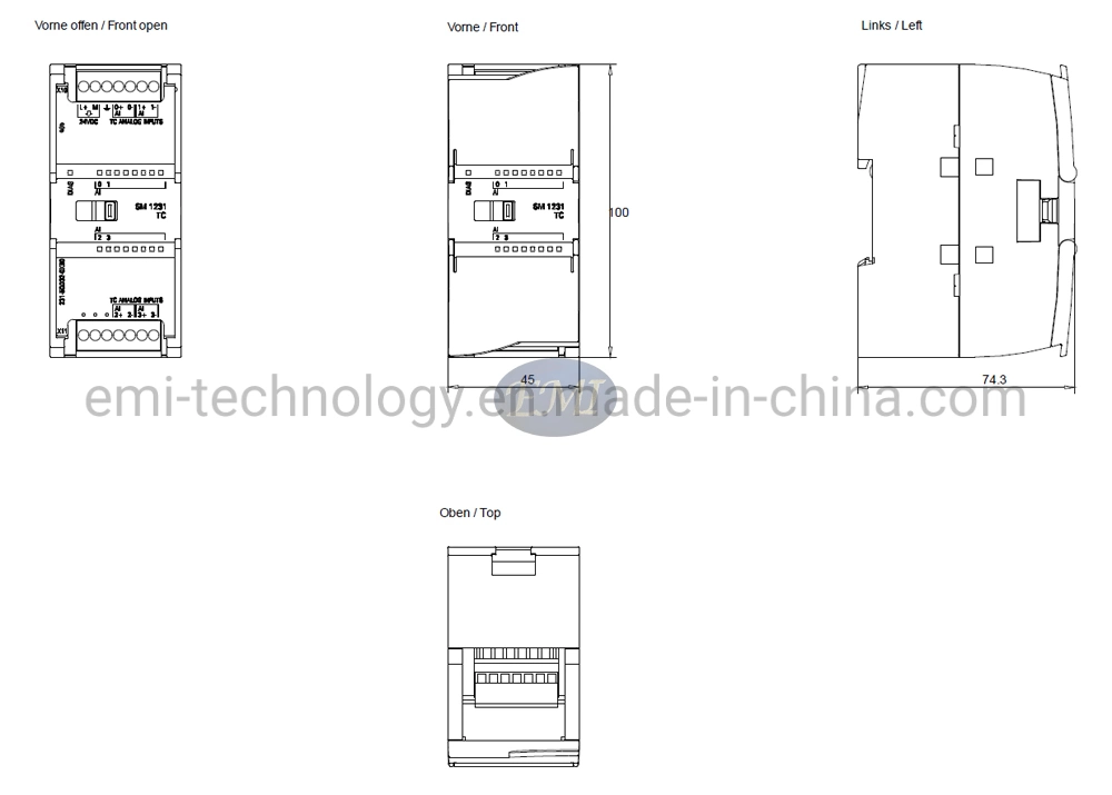 6es7231-5qd32-0xb0 New Simatic S7-1200, PLC with Analog Input, Sm 1231 Tc, 4 Ai Thermocouples