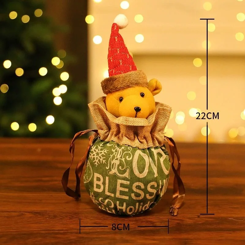 Christmas Burlap Candy Bag Cloth Drawstrings Wedding Xmas Christmas Favors Party Decorations