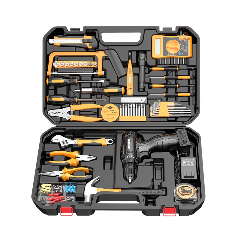 Wholesale/Supplier Household Repair Power Combo Hardware Electric Tools Kit Electrical Tool Box Impact Drill Bit Set
