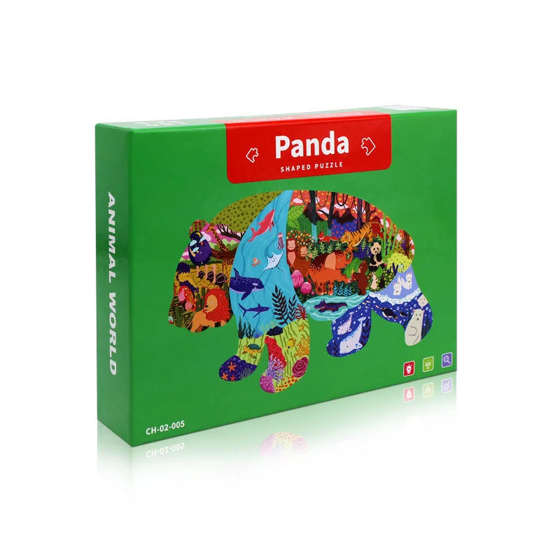 Umweltfreundliche Kinder Early Learning Spielzeug Personalisierte Benutzerdefinierte Papier Stücke Jigsaw Puzzles