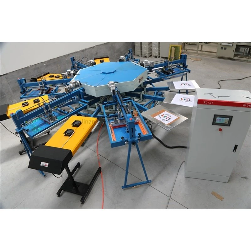 Manual-Screen-Printing-Machine 4 Color 1/2/4 Station Silk Screen Printing Machine, Screen Printing Shirt Machine Auto Silk Screen Printing Machine Kr6/14A