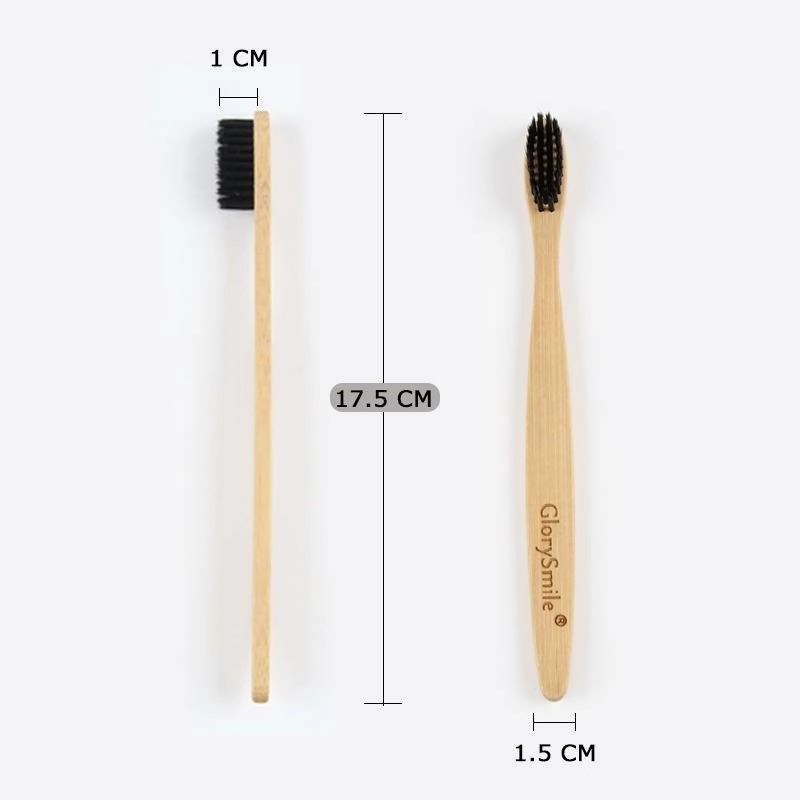 Home Use Travel Used Personal Care 1PC Pack Charcoal Bamboo Toothbrush
