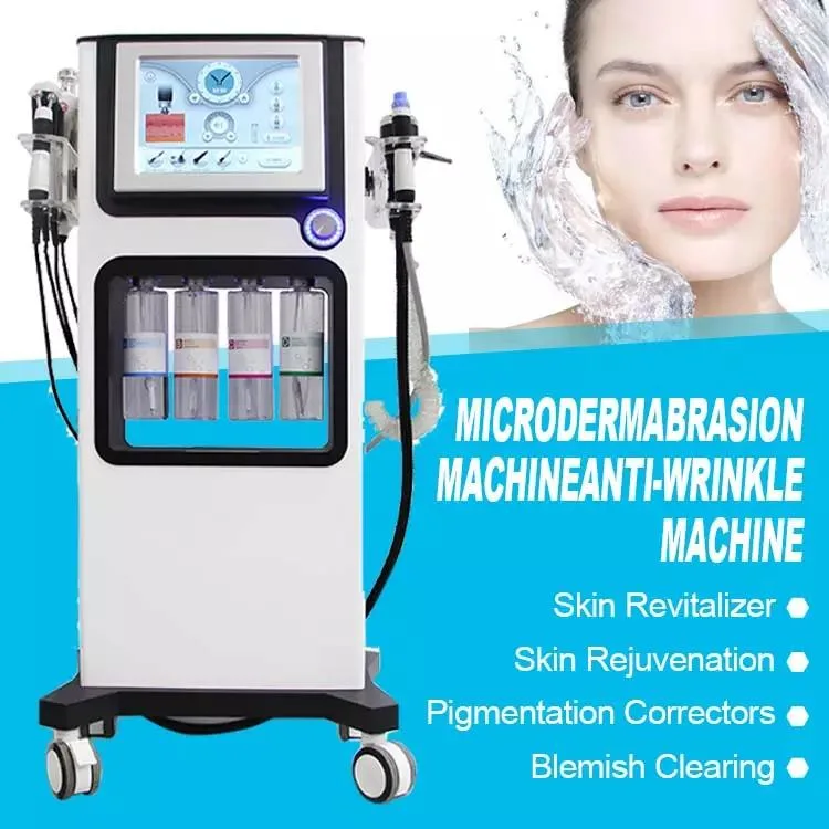 El blanqueamiento de la piel Rejuvenecimiento Corea Alice H2O2 7 en 1 Super cara de la burbuja de oxígeno Aqua Hydra Facial Peeling Peeling Jet Machines