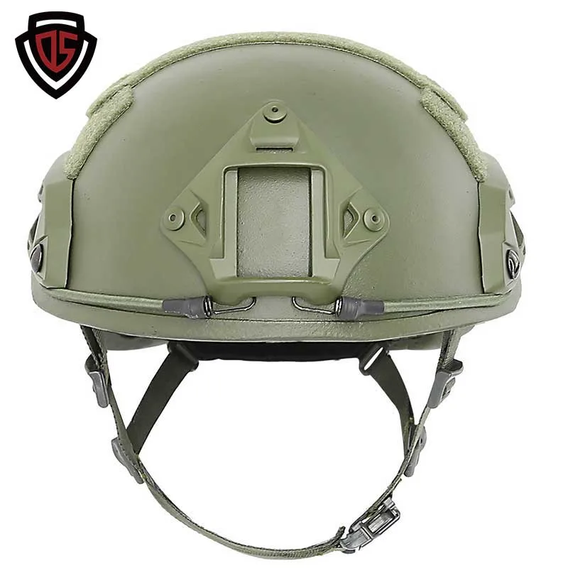 Double Safe Safety Equipment Green Police Level Iiia Bulletproof Fast Ballistic Helmet