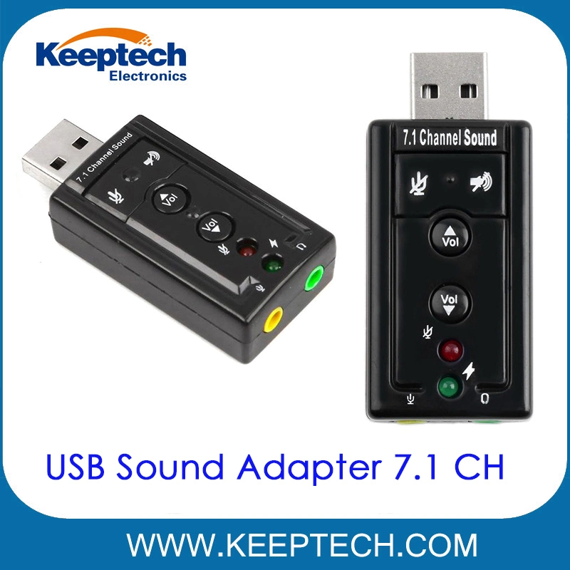 USB 2,0 Sound Adapter Virtual 7,1 Channel 3D Simulation