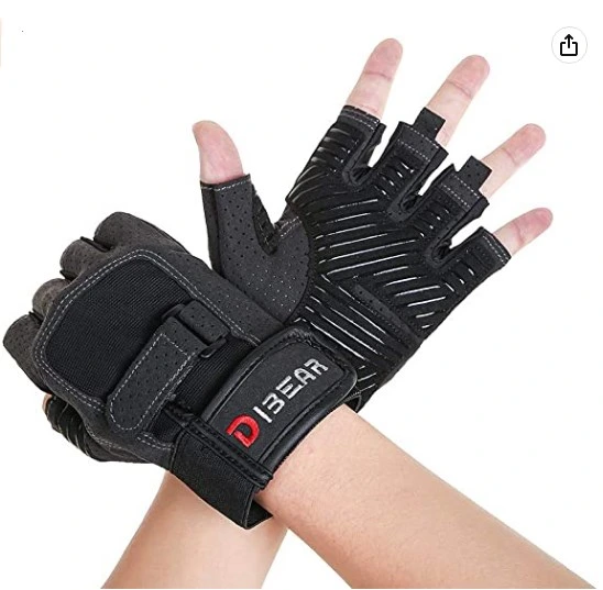 Dibear Half Finger Bicycle Gloves with Padded Protection Breathable Anti-Slip for Mountain Gloves Unisex Women Bike Cycling Gloves for Men