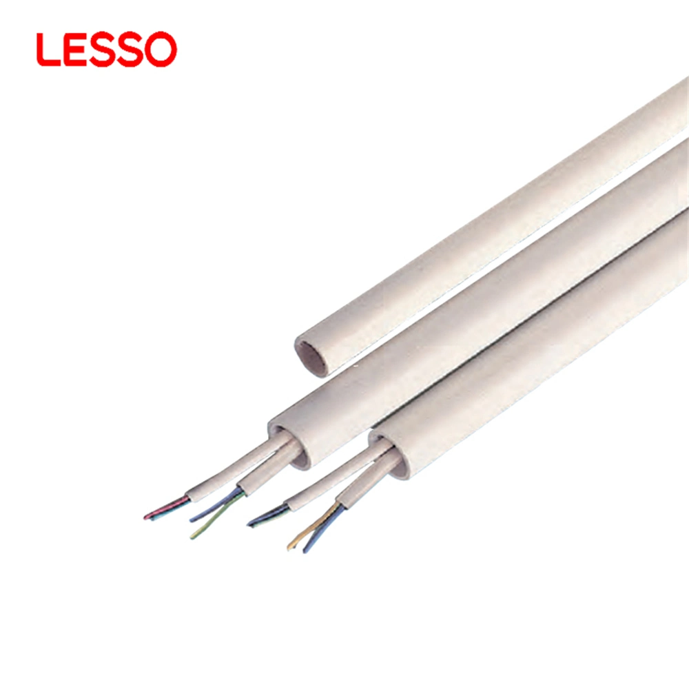 Lesso Fireproof Moist Resistance Durable 16 20 25 32 40 50mm Flexible Electrical PVC Conduit Pipe Price