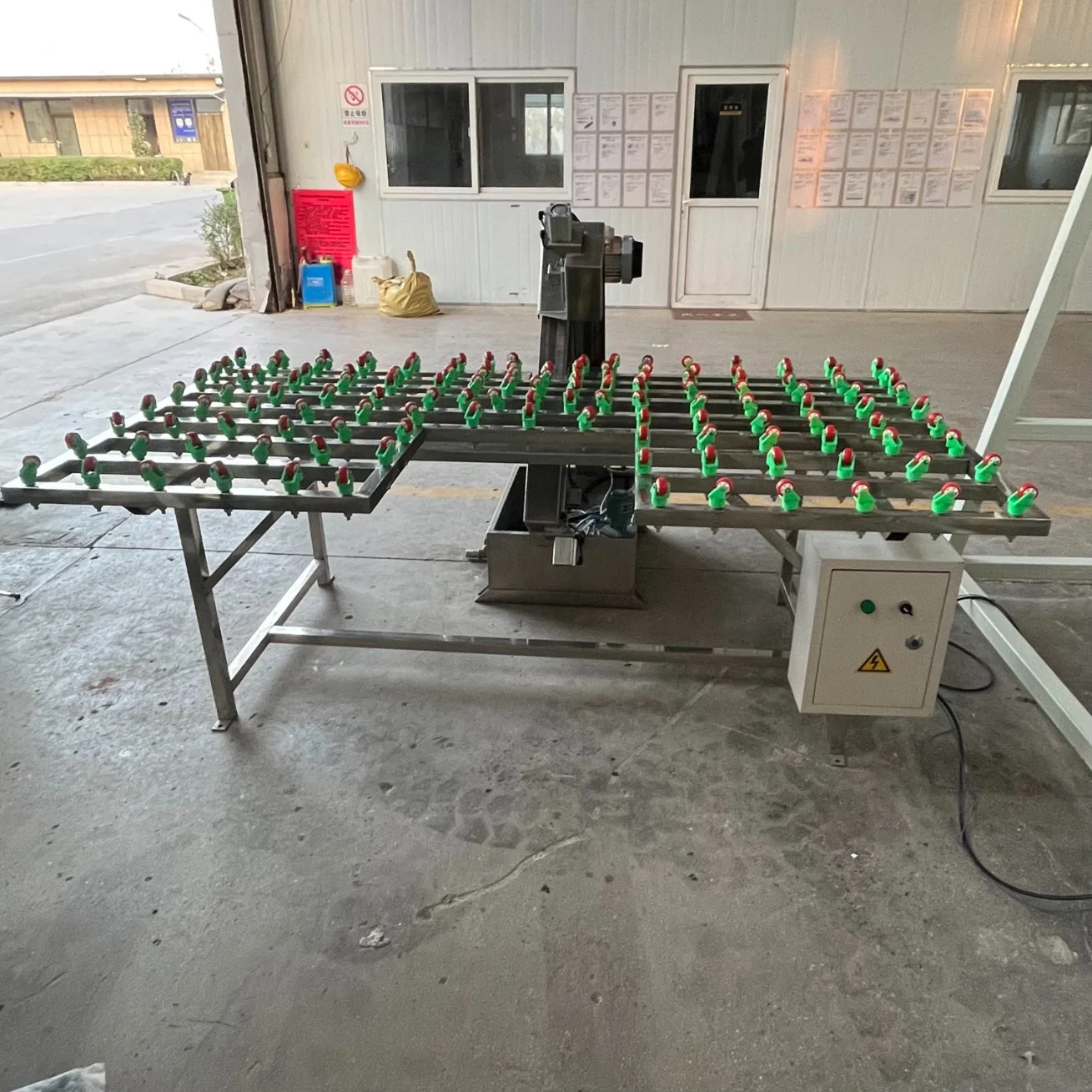 Semi-Automatic Wet Belt Edging Machinery Coarse Grinding Glass Equipment