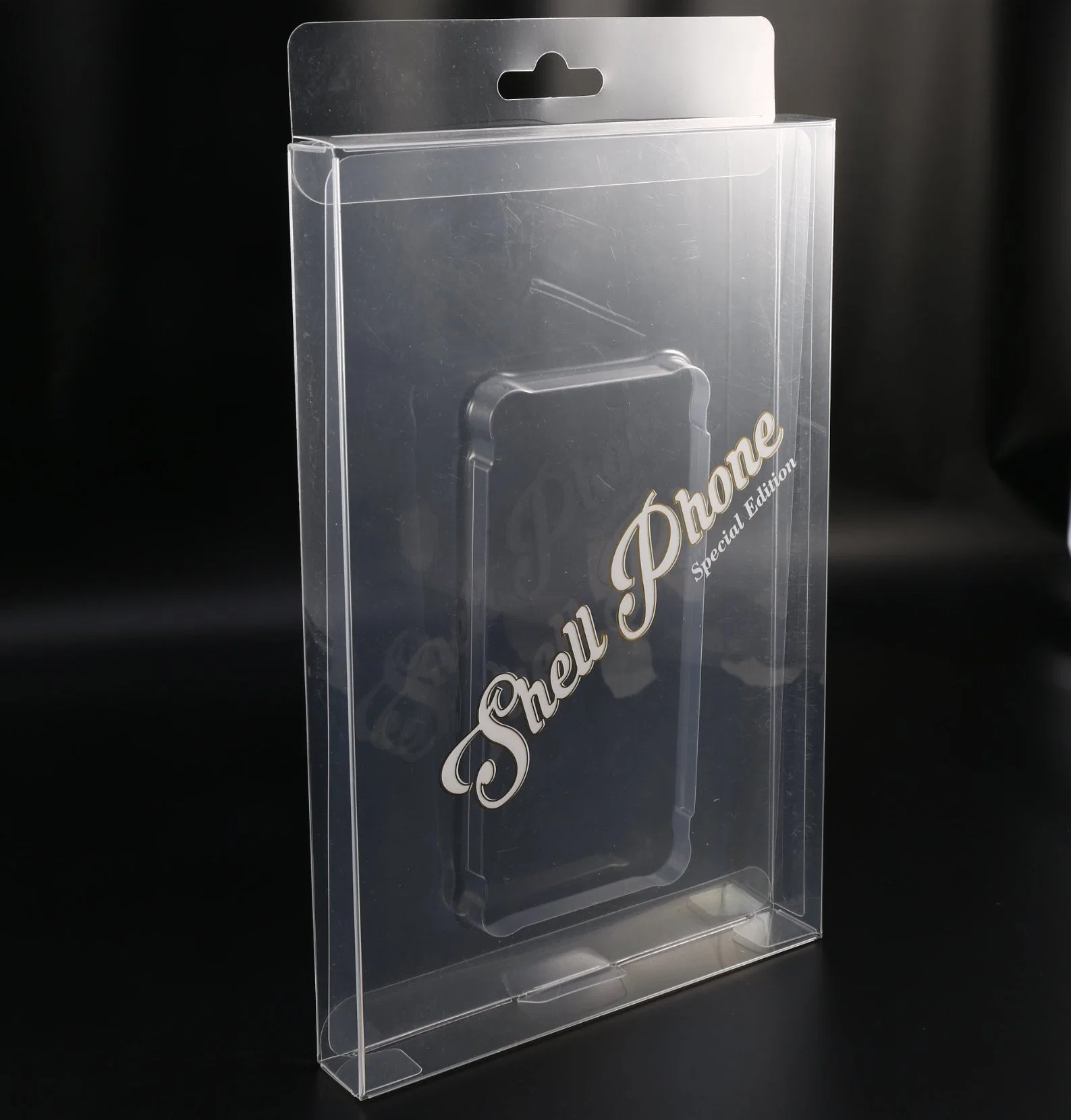 Boîte cadeau pliante transparente en plastique personnalisée pour talons hauts en cristal.