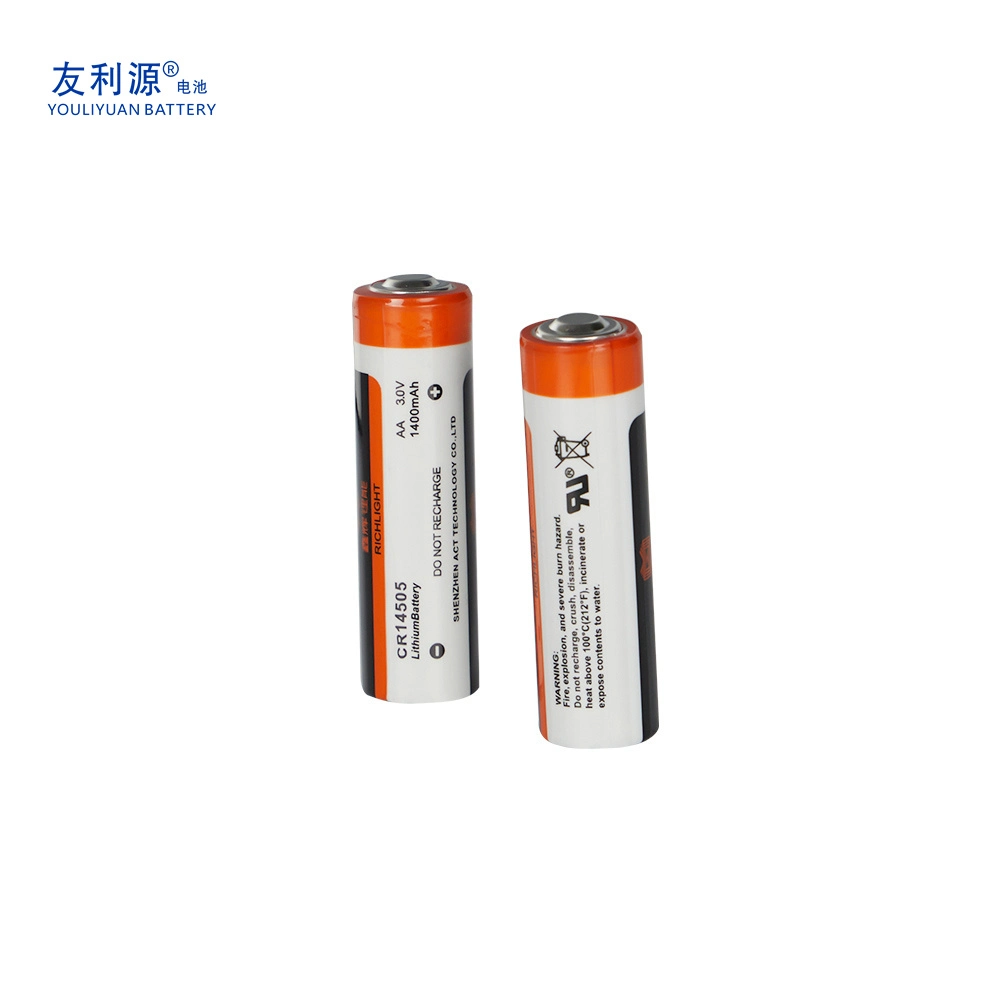 Hot Selling Cr14505 Cylindrical Primary Lithium Battery Li-Mno2 3.0V 1400mAh Nice Power Non Rechargeable Technology Dry Cell Battery