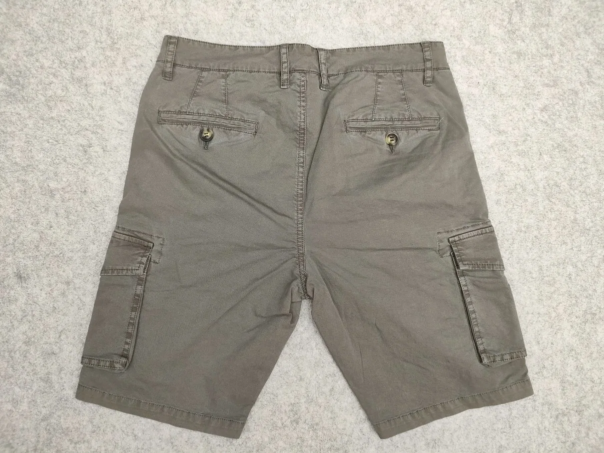 Herren′ Vintage Effekt Washing Cargo Shorts Bekleidung gefärbte Bermuda