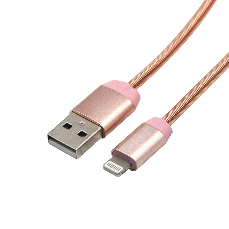Stainless Steel Material Lighting Charging Cable Data Cable for Apple iPhone