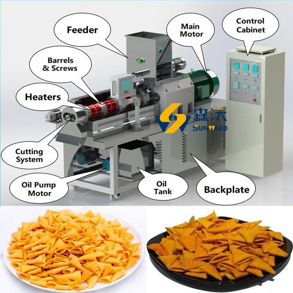 Auto Crispy Making Machine Bugles Sticks Snacks Food Extruder Machines Production Line Equipment