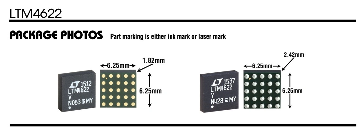 Ltm4622iy#Pbf 25-Powerbbga analógicas módulo