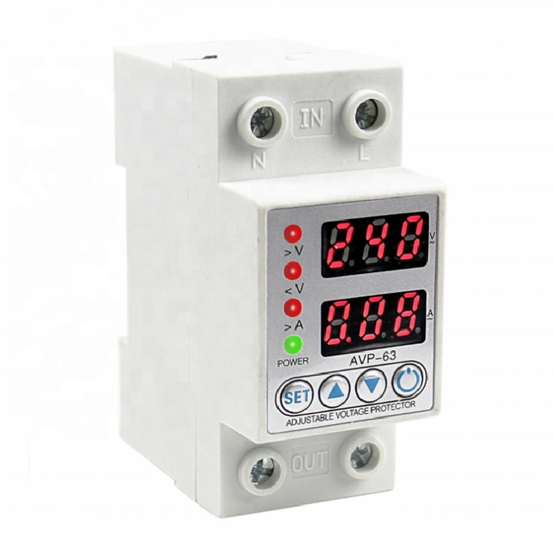 Zoii Brand Warranty 2 Years 40A 63A Adjustable Automatic Indicator Digital Relay Delay Over and Under Voltage Protector 220V Electric Protector