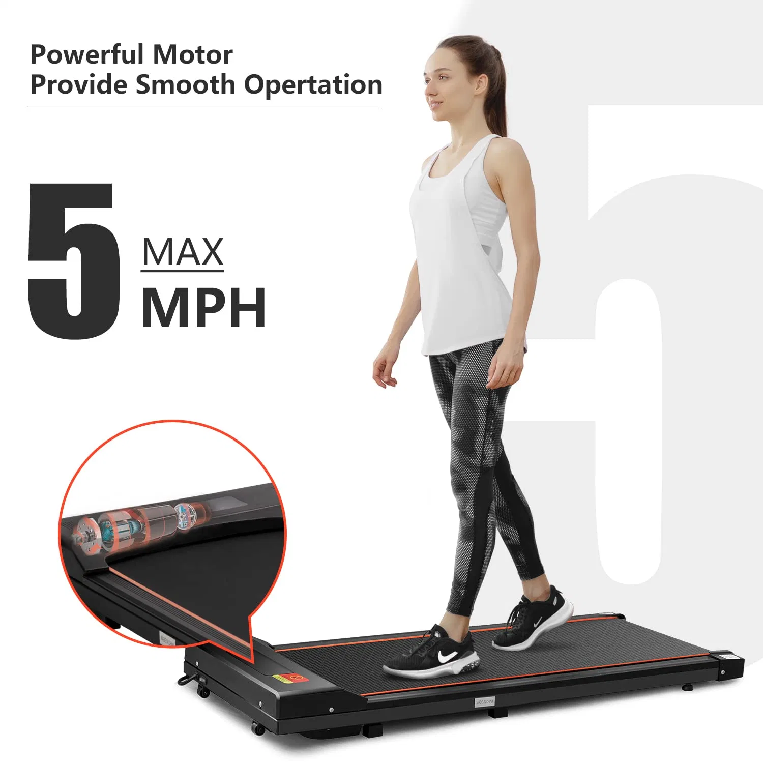 Machine de marche fitness à domicile électronique motorisée Équipement de fitness à domicile Tapis de course