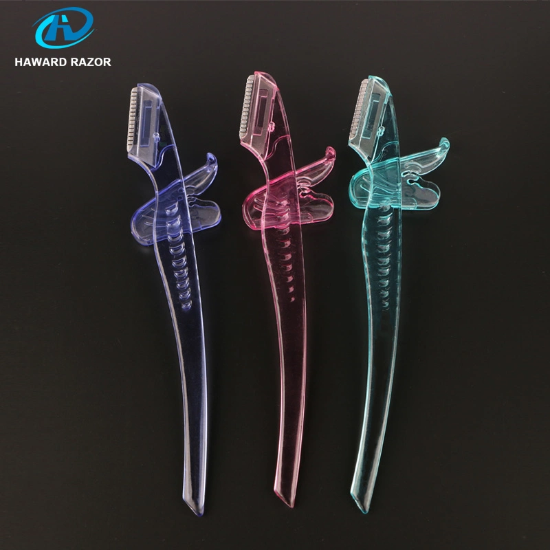 D106 Fashionable Design Plastic Handle Single Blade Eyebrow Trimmer/Eyebrow Shaper/Eyebrow Razor