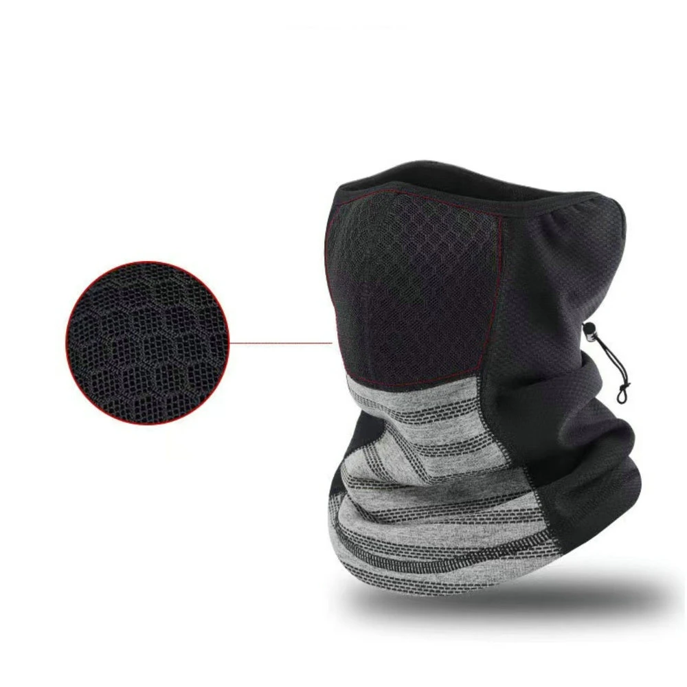 Motorcycle Windproof Neck Gaiter Snood Adjustable Drawstring Neck Warmer for Cycling Wyz18535