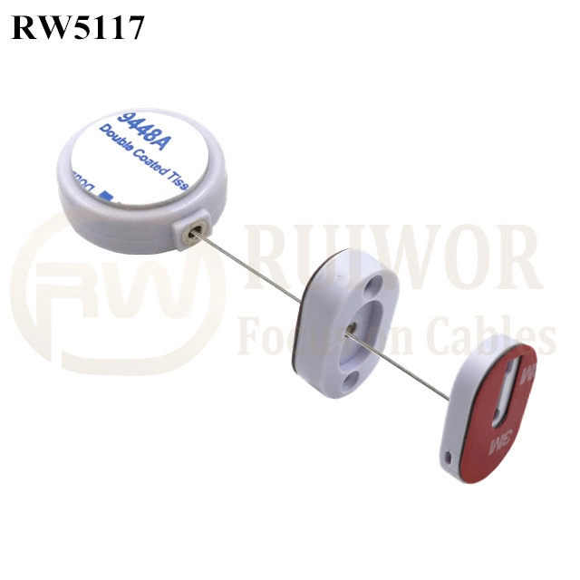 RW5117 Round Mini Anti Lost Recoiler Plus Magnetic Clasps Cable Holder