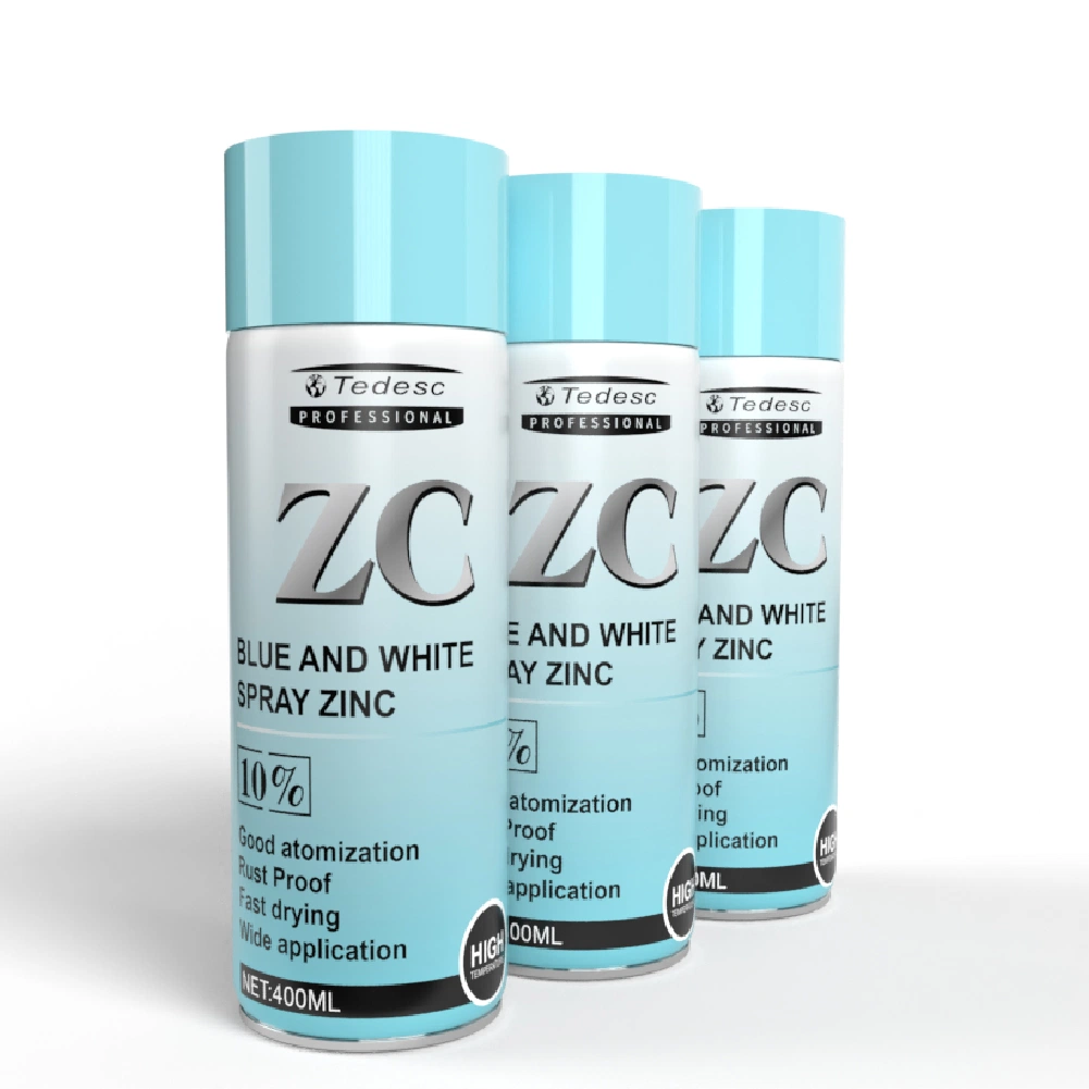 400ml 500ml Zinc Chromate Paint Clear Zinc Cold Galvanizing Spray Zinc Spray Paint for Metal Oxidation Protection