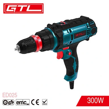 Electric Power Tools 300W 10mm Electric Hand Drill with Quick Release Chuck (ED025)