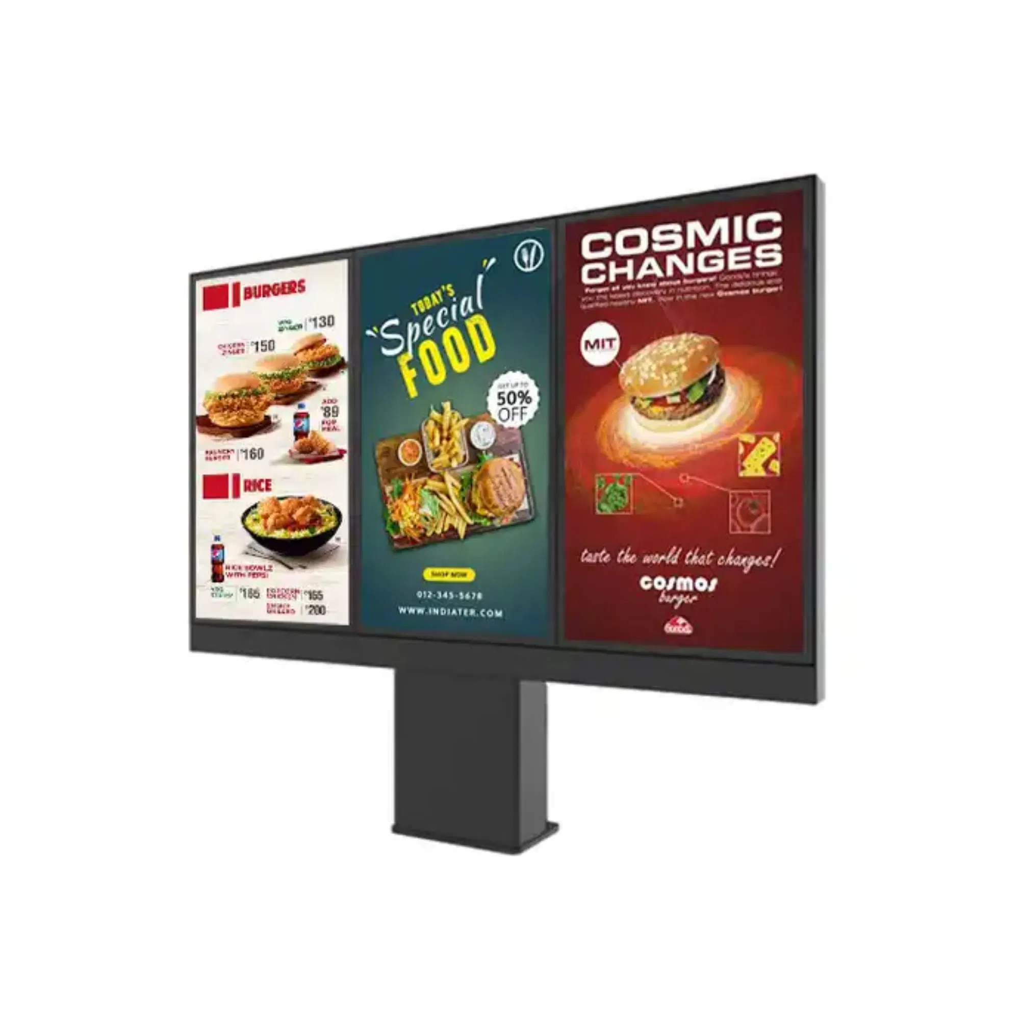 Full Screen Display Outdoor Digital Signage Advertising Player Digital Signage Outdoor Stand