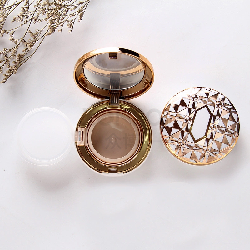 Make -up Bag Material DIY Homemade Air Cushion Bb Cream Boxes Round Radiac Carving Craft Air Cushion Powder Foundation Empty Shell