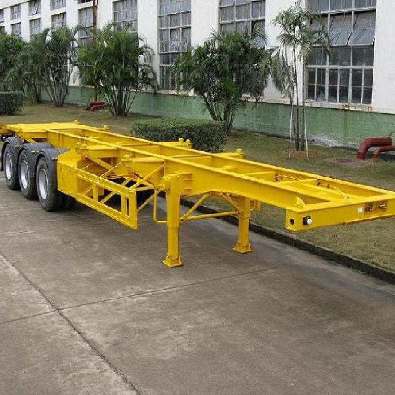 40FT-45FT Contaienr Skeleton Semi Trailer with Tri-Axle