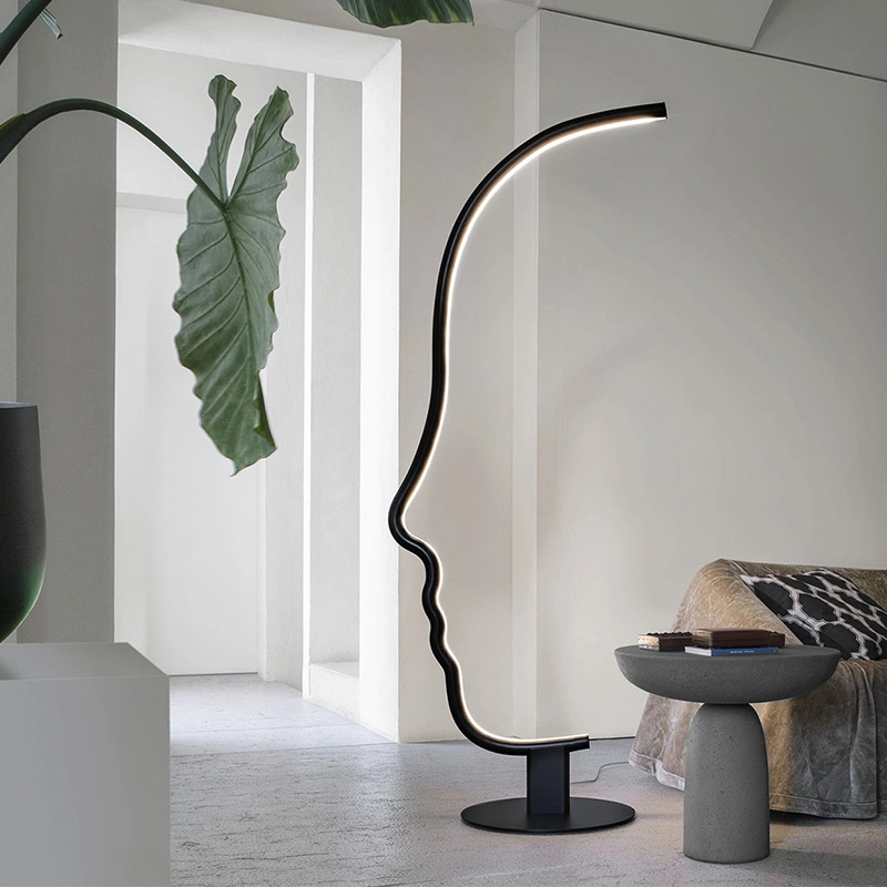 Postmodern Floor Lamp Human Face LED Floor Lamp Hotel Livingroom Bedroom Scandinavian Floor Lamp (WH-MFL-102)