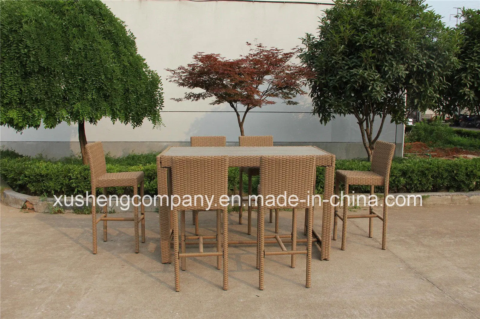 New Design Hot Selling Synthetic Rattan High Bar Chair Using for Garden /Bar Outdoor Sofa