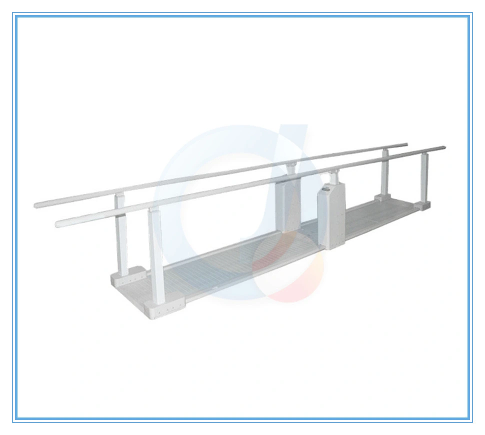 Montado en la plataforma de rehabilitación de adultos de las barras paralelas con reglaje en altura