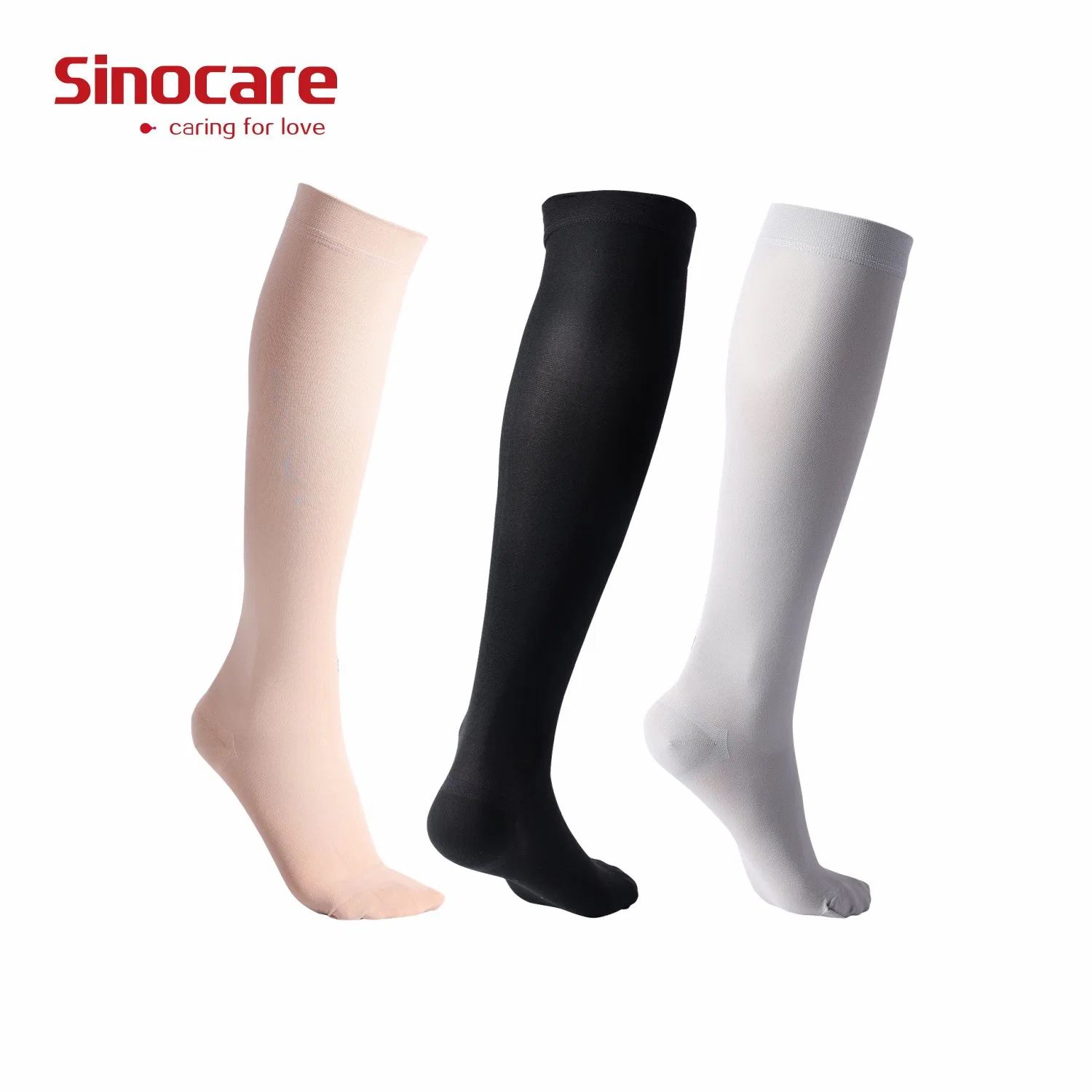 Sinocare Closed Toe Compression Socks 20-30mmhg Support Circulation Recovery Shin Splints Varicose Veins 4 Pairs Compression Socks