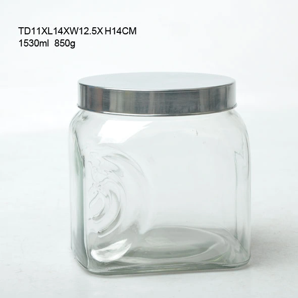 Large Capacity Unique Round Sealed Glass Food Storage Jar