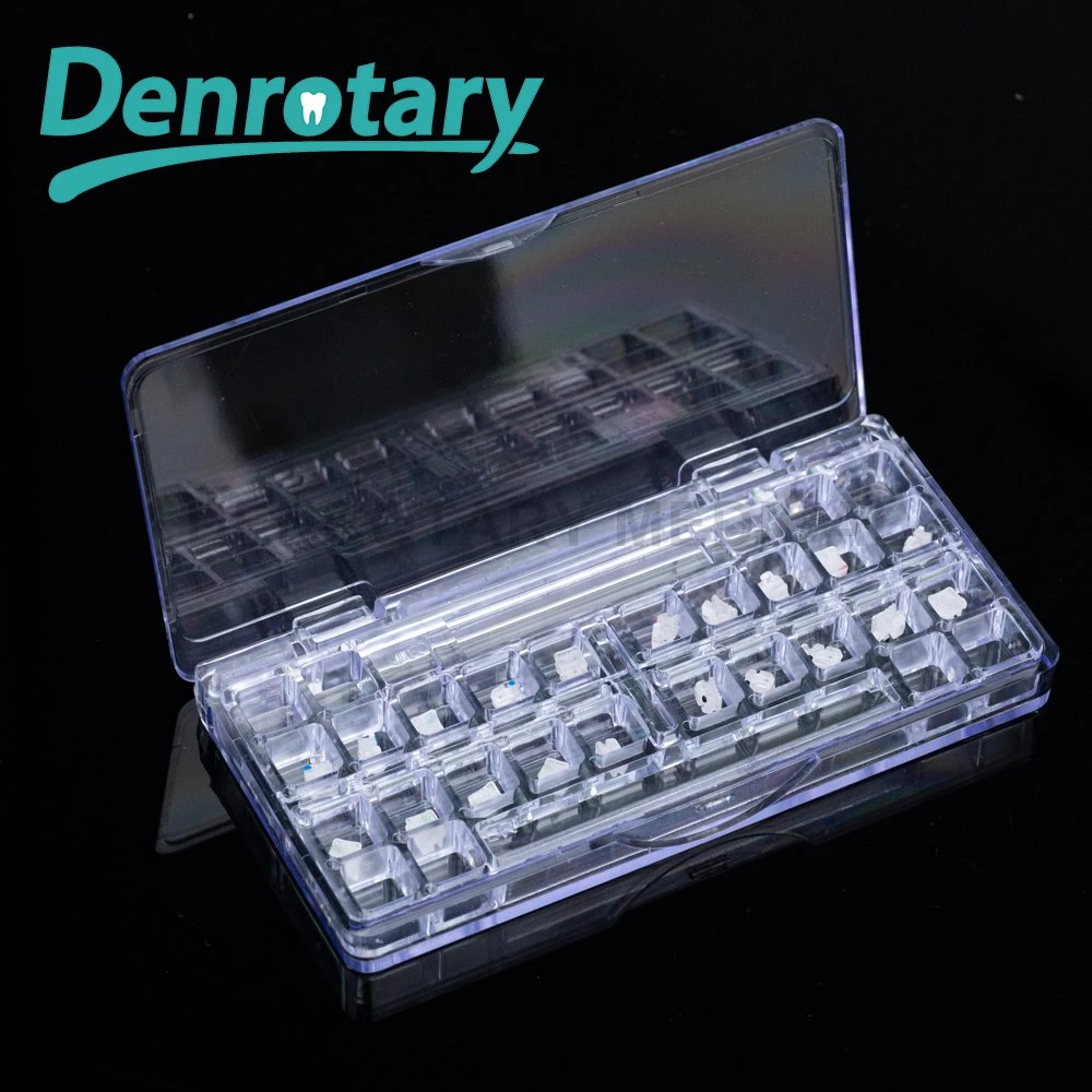 Hot! Dental Consumables Orthodontic Dental Ceramic Brackets Aethetics Roth Slide 022 Ortho Mesh Base Creamic Brackets for Dentist