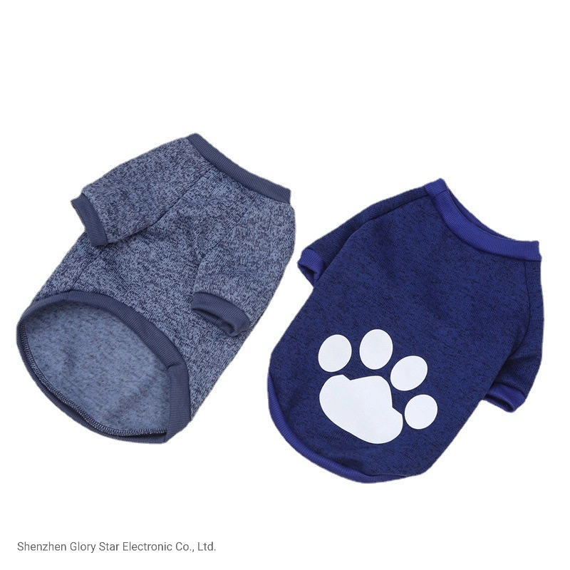 Autumn Winter Paw Print Pet Accessories Wool Sweater Dog Clothes