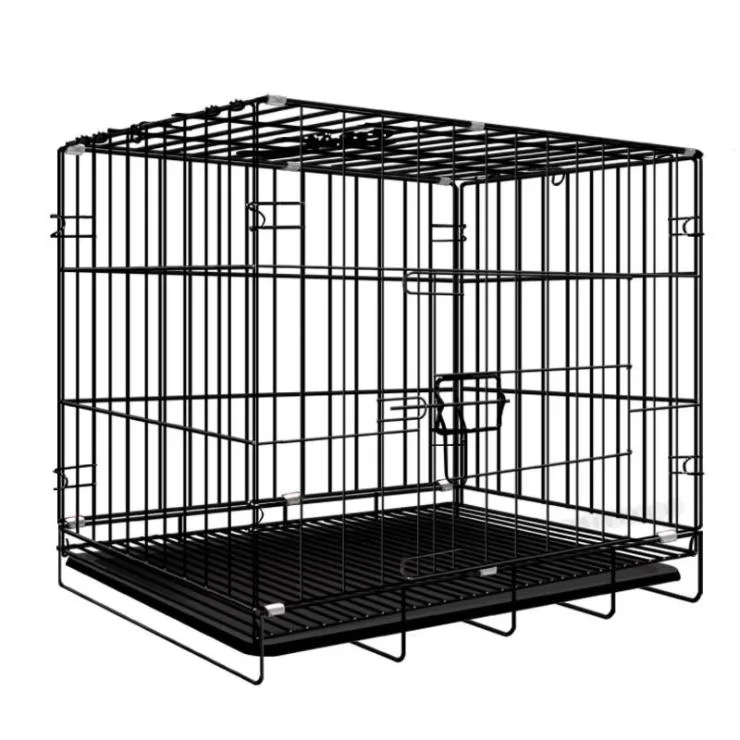 Haute qualité personnalisée pliable acier inoxydable robuste Vente bon marché stocké Cage de cage pour chiens en métal à prix réduit