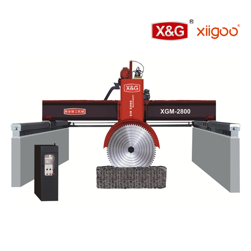 Xingong Bridge Multi-Blade Bridge Hydraulic Lifting Automatic Slicing Block Cutting Machine for Granite Marble Stone Cutter Machinery