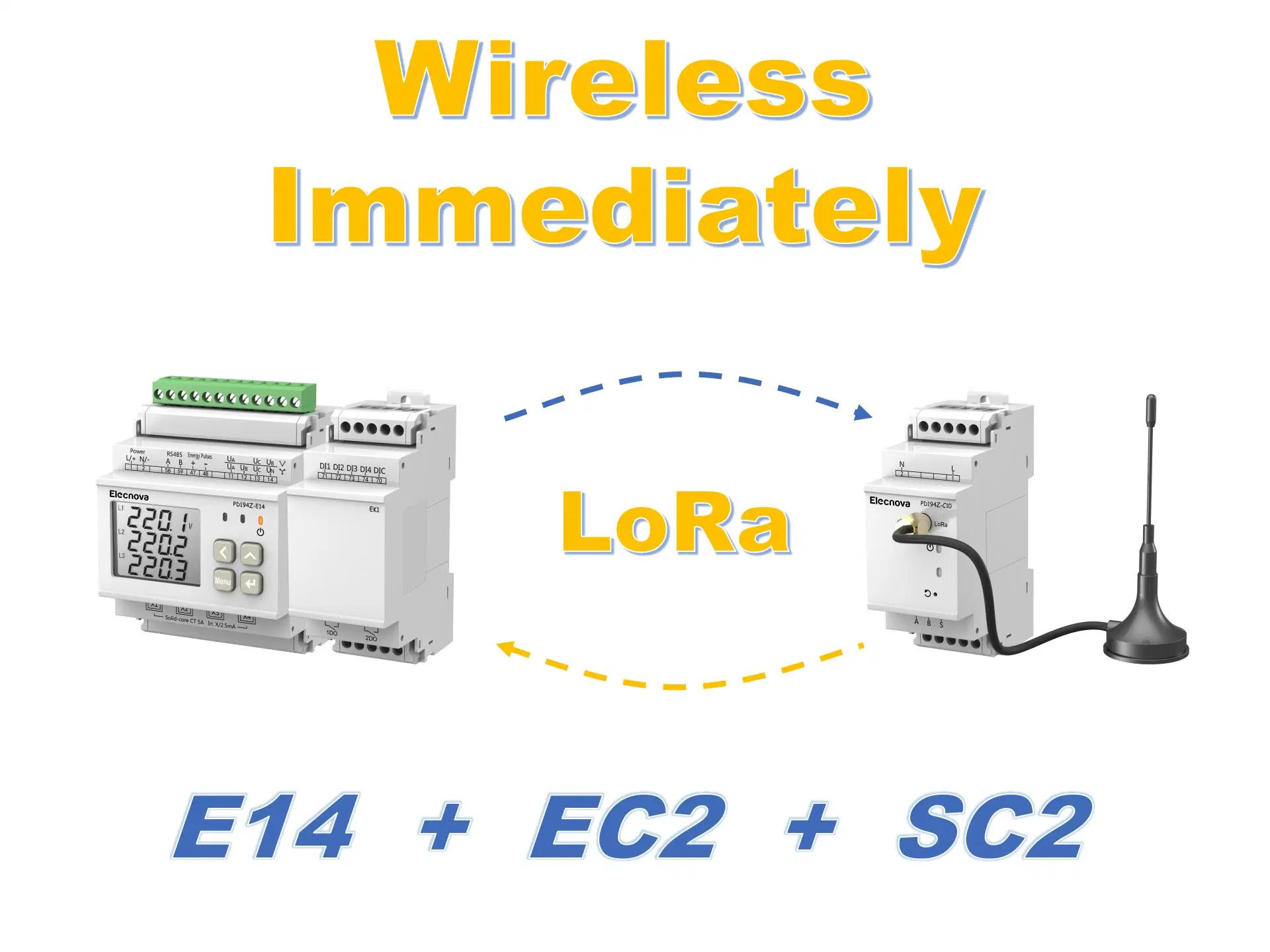 DIN Rail Mounted 3 Phase Digital AC Intelligent RS485 Communication Energy Meter