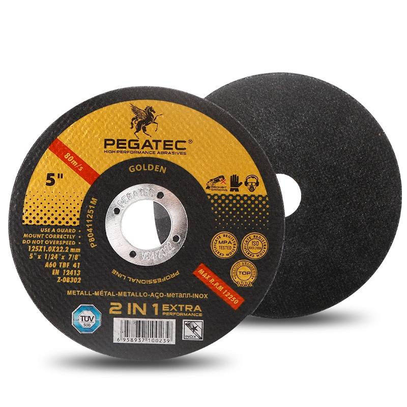 Pegatec 125X1X22.2mm Resin Bond Abrasive Cutting Wheels