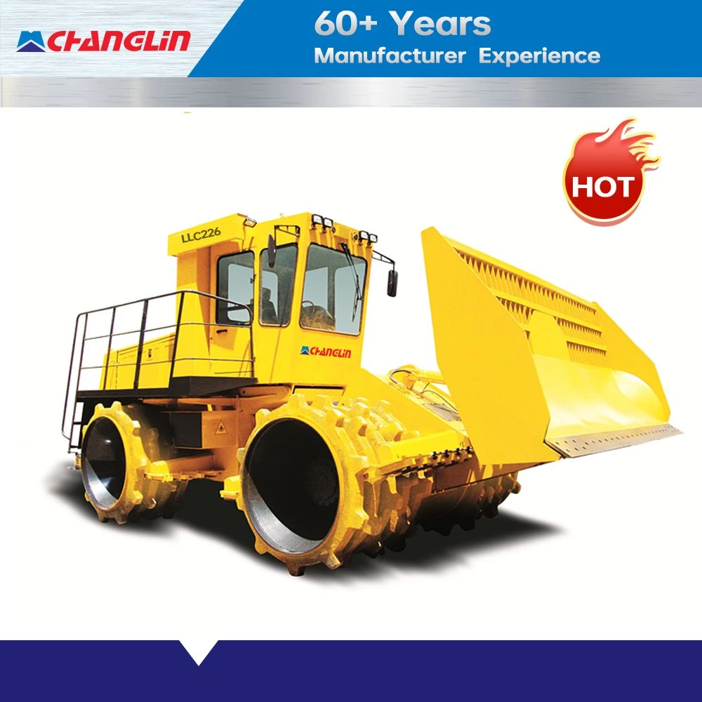 Changlin 26tons Compactador de basura Equipo de limpieza de rodillos Dozer basura Sinomach