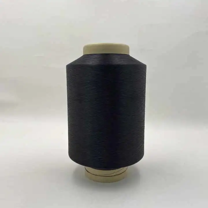 Fd High Stretch Full-Dull Nylon Black/White Elastic Spandex Traditional Single Air Covered Yarn for Sportswear Knitting