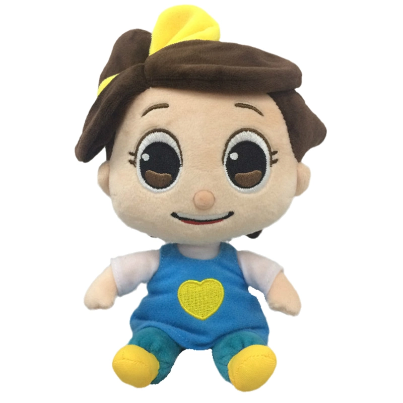 Factory Wholesale Custom Cartoon Characters 20cm Cute Plush Girl Stuffed Doll Toys