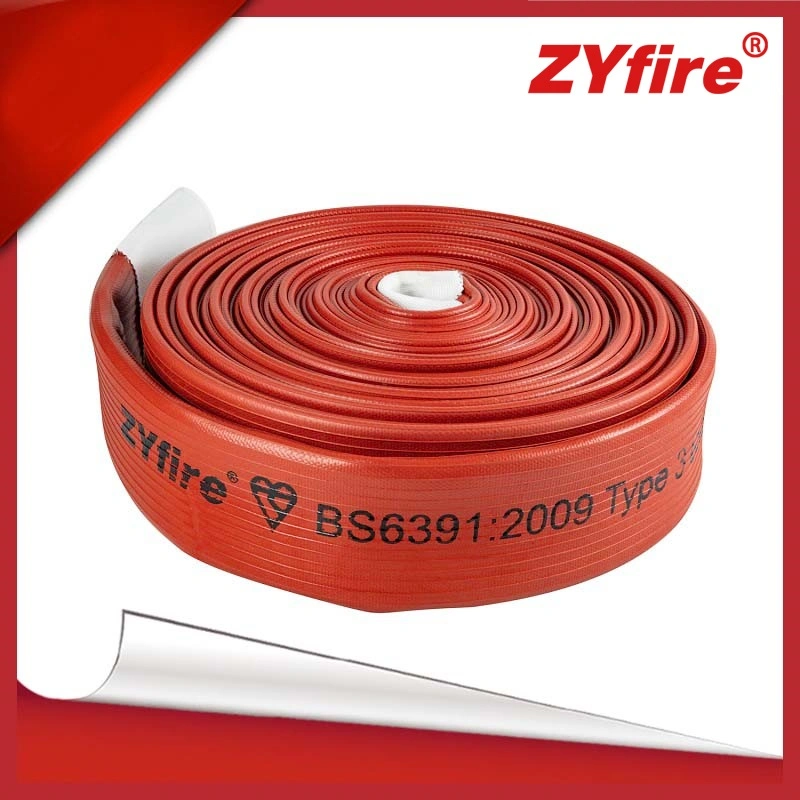 BS6391 Certified NBR Nitrile Rubber Covered Fire Hose for Fire Fighting Agriculture Industrial