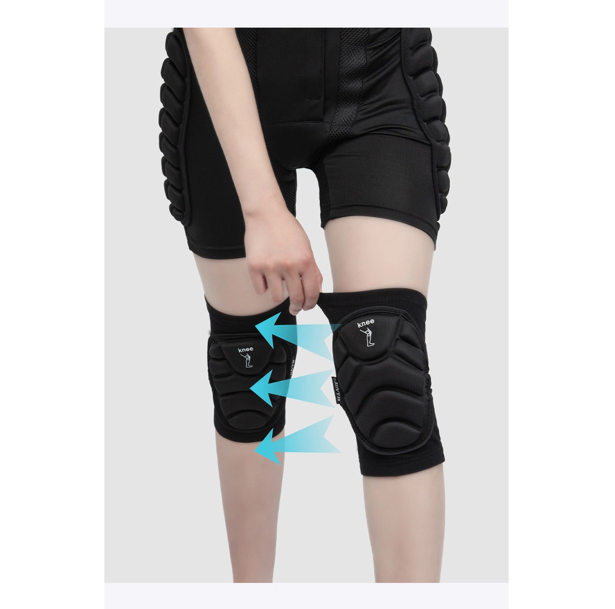 Knee Pads Pad Elbow Protective with and Guards Gear Sleeve Support Brace Motocross Sublimated Gel Motorcycle Auto Racing Wear