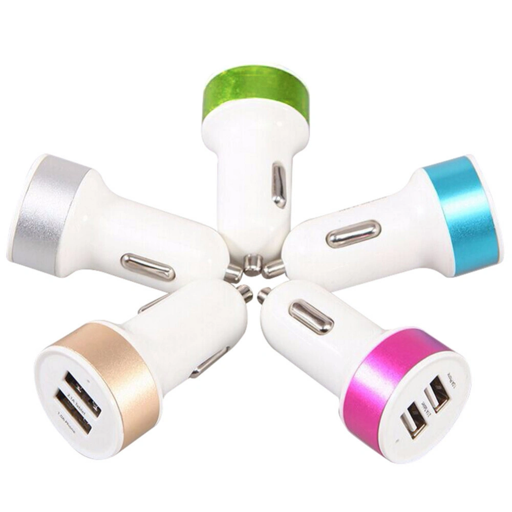 Multi 2 in 1 Dual USB Aluminum Car Power Plug Fast Charger