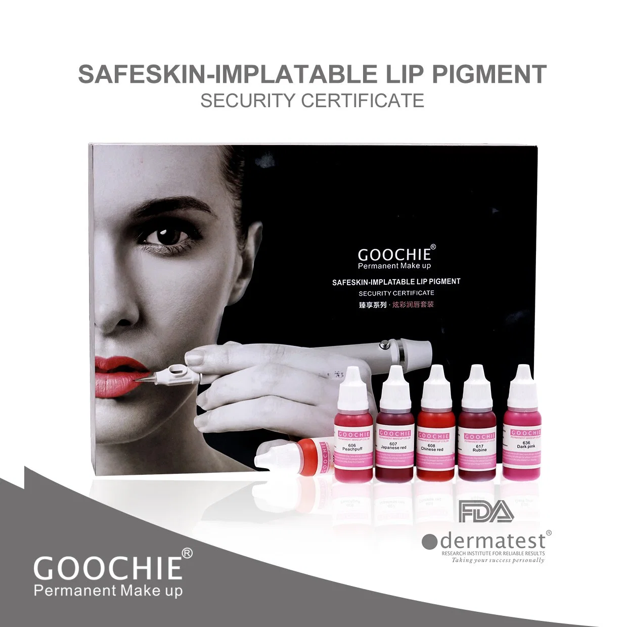 Goochie Augenbraue Lippe Tattoo Tinte Permanent Make-Up-Tinte Microblading Pigment Satz