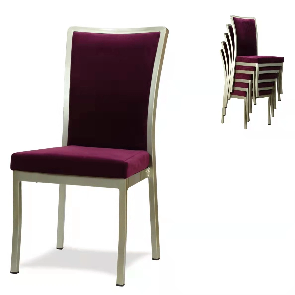 Meubles de salle à manger intérieure et extérieure, chaise de mariage en métal pour événements, restaurant Tiffany, chaise Chiavari en velours pour fêtes, banquets, hôtels et salles de réunion